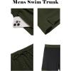 COOFANDY Men Swim Trunk with Compression Liner 2 in 1 Swimwear Bathing Suit Quick Dry Board Short(C Army Green)