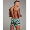 COOFANDY Men Swim Trunk with Compression Liner 2 in 1 Swimwear Bathing Suit Quick Dry Board Short(Green Monstera)