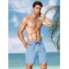 COOFANDY Men Swim Trunk with Compression Liner 2 in 1 Swimwear Bathing Suit Quick Dry Board Short(Light Blue)