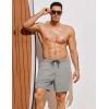 COOFANDY Men Swim Trunk with Compression Liner 2 in 1 Swimwear Bathing Suit Quick Dry Board Short(Light Grey)