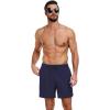 COOFANDY Men Swim Trunk with Compression Liner 2 in 1 Swimwear Bathing Suit Quick Dry Board Short(Navy Blue)