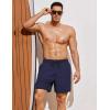 COOFANDY Men Swim Trunk with Compression Liner 2 in 1 Swimwear Bathing Suit Quick Dry Board Short(Navy Blue)