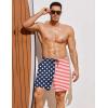 COOFANDY Men Swim Trunk with Compression Liner 2 in 1 Swimwear Bathing Suit Quick Dry Board Short(Print American Flag 2)