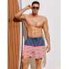 COOFANDY Men Swim Trunk with Compression Liner 2 in 1 Swimwear Bathing Suit Quick Dry Board Short(Print American Flag)
