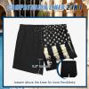 COOFANDY Men Swim Trunk with Compression Liner 2 in 1 Swimwear Bathing Suit Quick Dry Board Short(Print Black American Flag)