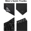 COOFANDY Men Swim Trunk with Compression Liner 2 in 1 Swimwear Bathing Suit Quick Dry Board Short(Print Black American Flag)