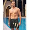 COOFANDY Men Swim Trunk with Compression Liner 2 in 1 Swimwear Bathing Suit Quick Dry Board Short(Print Black American Flag)