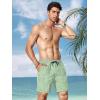 COOFANDY Men Swim Trunk with Compression Liner 2 in 1 Swimwear Bathing Suit Quick Dry Board Short(Print Green Leaves)