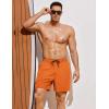 COOFANDY Men Swim Trunk with Compression Liner 2 in 1 Swimwear Bathing Suit Quick Dry Board Short(Red Orange)