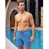 COOFANDY Men Swim Trunk with Compression Liner 2 in 1 Swimwear Bathing Suit Quick Dry Board Short(Z Blue)