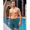 COOFANDY Men Swim Trunk with Compression Liner 2 in 1 Swimwear Bathing Suit Quick Dry Board Short(Z Blue-green)