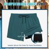 COOFANDY Men Swim Trunk with Compression Liner 2 in 1 Swimwear Bathing Suit Quick Dry Board Short(Z Blue-green)