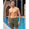 COOFANDY Men Swim Trunk with Compression Liner 2 in 1 Swimwear Bathing Suit Quick Dry Board Short(Z Deep Army Green)