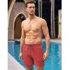 COOFANDY Men Swim Trunk with Compression Liner 2 in 1 Swimwear Bathing Suit Quick Dry Board Short(Z Wine Red)