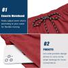 COOFANDY Men Swim Trunk with Compression Liner 2 in 1 Swimwear Bathing Suit Quick Dry Board Short(Z Wine Red)