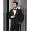 COOFANDY Men Tuxedo Jacket Slim Fit Blazer Suit Jacket Prom Dinner Party Wedding(Black)