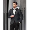 COOFANDY Men Tuxedo Jacket Slim Fit Blazer Suit Jacket Prom Dinner Party Wedding(Dark Grey)