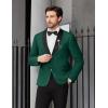 COOFANDY Men Tuxedo Jacket Slim Fit Blazer Suit Jacket Prom Dinner Party Wedding(Green)