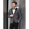 COOFANDY Men Tuxedo Jacket Slim Fit Blazer Suit Jacket Prom Dinner Party Wedding(Grey)