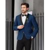 COOFANDY Men Tuxedo Jacket Slim Fit Blazer Suit Jacket Prom Dinner Party Wedding(Navy Blue)