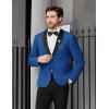 COOFANDY Men Tuxedo Jacket Slim Fit Blazer Suit Jacket Prom Dinner Party Wedding(Royal Blue)