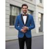 COOFANDY Men Tuxedo Jacket Slim Fit Blazer Suit Jacket Prom Dinner Party Wedding(Royal Blue)