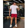 COOFANDY Men’s 2 Pack Gym Workout Shorts 5 Inch Mesh Athletic Shorts Quick Dry Running Shorts with Pockets(Black / Deep Red)
