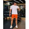 COOFANDY Men’s 2 Pack Gym Workout Shorts 5 Inch Mesh Athletic Shorts Quick Dry Running Shorts with Pockets(Black / Orange)
