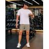COOFANDY Men’s 2 Pack Gym Workout Shorts 5 Inch Mesh Athletic Shorts Quick Dry Running Shorts with Pockets(Light Grey / Khaki)