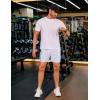 COOFANDY Men’s 2 Pack Gym Workout Shorts 5 Inch Mesh Athletic Shorts Quick Dry Running Shorts with Pockets(Off-white / Navy Blue)