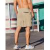COOFANDY Men’s 2 Pack Gym Workout Shorts 7 Inch Lightweight Athletic Shorts Quick Dry Running Shorts with Pockets(Light Khaki/Light Grey)