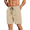 COOFANDY Men’s 2 Pack Gym Workout Shorts 7 Inch Lightweight Athletic Shorts Quick Dry Running Shorts with Pockets(Light Khaki/Light Grey)