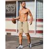COOFANDY Men’s 2 Pack Gym Workout Shorts 7 Inch Lightweight Athletic Shorts Quick Dry Running Shorts with Pockets(Light Khaki/Light Grey)
