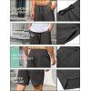 COOFANDY Mens 2 Pack Gym Workout Shorts 7 Inch Quick Dry Athletic Shorts Lightweight Running Shorts with Pockets(Black/Dark Gray Heather)