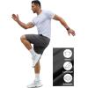 COOFANDY Mens 2 Pack Gym Workout Shorts 7 Inch Quick Dry Athletic Shorts Lightweight Running Shorts with Pockets(Black/Dark Grey)