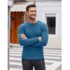 COOFANDY Men’s 2 Pack Muscle T-Shirt Stretch Long Sleeve Gym Workout Bodybuilding Training Tee Shirts Casual Hipster Tops(A-blue/Army Green)