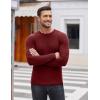 COOFANDY Men’s 2 Pack Muscle T-Shirt Stretch Long Sleeve Gym Workout Bodybuilding Training Tee Shirts Casual Hipster Tops(A-wine Red/Dark Grey)
