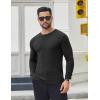 COOFANDY Men’s 2 Pack Muscle T-Shirt Stretch Long Sleeve Gym Workout Bodybuilding Training Tee Shirts Casual Hipster Tops(Black)