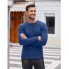 COOFANDY Men’s 2 Pack Muscle T-Shirt Stretch Long Sleeve Gym Workout Bodybuilding Training Tee Shirts Casual Hipster Tops(Black/Dark Blue)