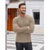 COOFANDY Men’s 2 Pack Muscle T-Shirt Stretch Long Sleeve Gym Workout Bodybuilding Training Tee Shirts Casual Hipster Tops(Dark Grey/Khaki)