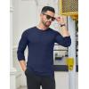 COOFANDY Men’s 2 Pack Muscle T-Shirt Stretch Long Sleeve Gym Workout Bodybuilding Training Tee Shirts Casual Hipster Tops(Navy Blue/Army Green)