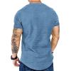 COOFANDY Mens 2 Pack Muscle V Neck T Shirt Fitted Gym Workout Short Sleeve Bodybuilding Tee(Army Green/Blue)