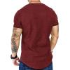 COOFANDY Mens 2 Pack Muscle V Neck T Shirt Fitted Gym Workout Short Sleeve Bodybuilding Tee(Black/ Red(v Neck))