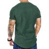 COOFANDY Mens 2 Pack Muscle V Neck T Shirt Fitted Gym Workout Short Sleeve Bodybuilding Tee(Dark Green/Khaki)