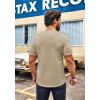 COOFANDY Mens 2 Pack Muscle V Neck T Shirt Fitted Gym Workout Short Sleeve Bodybuilding Tee(Light Khaki)