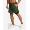 COOFANDY Men’s 2 Pack Running Shorts 2 in 1 Workout Shorts Quick Dry Gym Training Athletic Jogger with Phone Pockets(2-pack: Black+army Green)