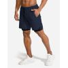 COOFANDY Men’s 2 Pack Running Shorts 2 in 1 Workout Shorts Quick Dry Gym Training Athletic Jogger with Phone Pockets(2-pack: Black+navy Blue)