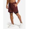 COOFANDY Men’s 2 Pack Running Shorts 2 in 1 Workout Shorts Quick Dry Gym Training Athletic Jogger with Phone Pockets(2-pack: Black+wine Red)