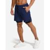 COOFANDY Men’s 2 Pack Running Shorts 2 in 1 Workout Shorts Quick Dry Gym Training Athletic Jogger with Phone Pockets(2-pack:light Grey+navy Blue)