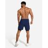 COOFANDY Men’s 2 Pack Running Shorts 2 in 1 Workout Shorts Quick Dry Gym Training Athletic Jogger with Phone Pockets(2-pack:light Grey+navy Blue)